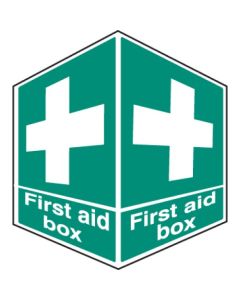 First Aid Box - Projecting Safety Signs | 150mm x 200mm | Rigid Plastic