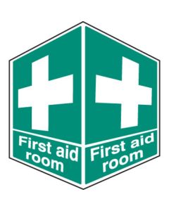 First Aid Room - Projecting Safety Signs | 150mm x 200mm | Rigid Plastic