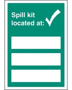 Spill Kit Located At Adapt-a-Sign | 215mm x 310mm | 3mm PVC