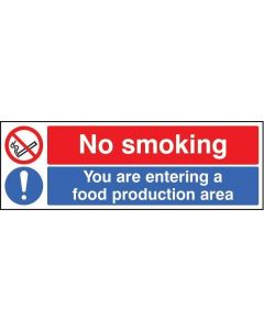 No Smoking - You Are Entering a Food Production Area Signs