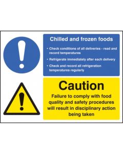 Chilled and Frozen Foods Safety Signs