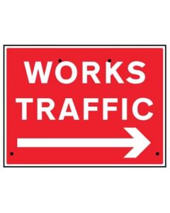 Works Traffic Arrow Right Re-Flex Temporary Traffic Signs (Class RA1) | 600mm x 450mm