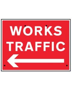 Works Traffic Arrow Left Re-Flex Temporary Traffic Signs (Class RA1) | 600mm x 450mm