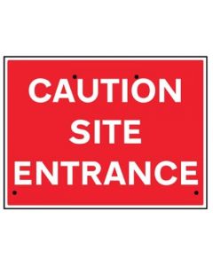 Caution Site Entrance Re-Flex Temporary Traffic Signs (Class RA1) | 600mm x 450mm