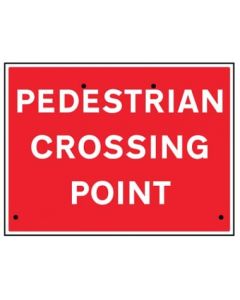 Pedestrian Crossing Point Re-Flex Temporary Traffic Signs (Class RA1) | 600mm x 450mm