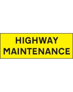 Highway Maintenance Vehicle Marking Panel | 800mm x 275mm | Reflective Self Adhesive