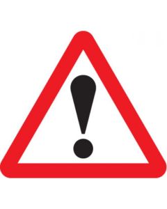 Warning Fold-Up Road Sign with Space for Supplementary Text | 600mm Triangle | Reflective PVC