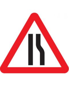 Road Narrows Right Fold-Up Road Sign | 600mm Triangle | Reflective PVC