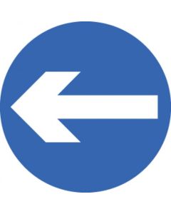 Direction Arrow Left/Right Reflective Traffic Signs | 600mm Diameter | 3mm Aluminium Composite (Class RA1)