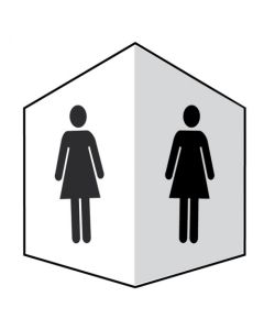 Ladies Toilets Symbol - Projecting Signs | 150mm x 200mm | Rigid Plastic