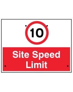 10mph Site Speed Limit Re-Flex Temporary Traffic Signs (Class RA1) | 600mm x 450mm