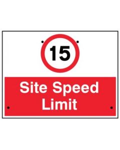 15mph Site Speed Limit Re-Flex Temporary Traffic Signs (Class RA1) | 600mm x 450mm