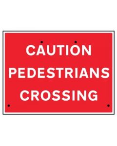 Caution Pedestrians Crossing Re-Flex Temporary Traffic Signs (Class RA1) | 600mm x 450mm