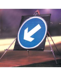 Keep Left Fold-Up Road Sign | 600mm Diameter | Reflective PVC