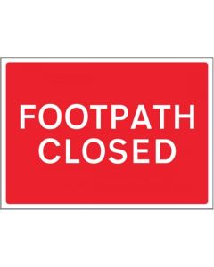 Footpath Closed Fold-Up Road Sign | 600mm x 450mm | Reflective PVC