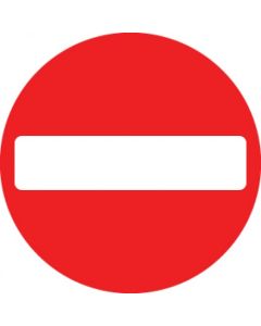 No Entry Reflective Traffic Signs | 600mm Diameter | 3mm Aluminium Composite (Class R2 Permanent)