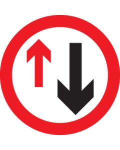 Vehicle Priority Reflective Traffic Signs | 600mm Diameter | 3mm Aluminium Composite (Class R2 Permanent)