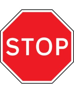 Stop Reflective Traffic Signs | 750mm Octagon | 3mm Aluminium Composite (Class R2 Permanent)