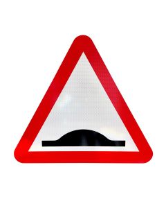 Road Hump Ahead Reflective Traffic Signs | 600mm Triangle | 3mm Aluminium Composite (Class R2 Permanent)