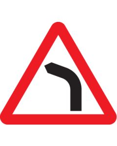 Left Bend Ahead Reflective Traffic Signs | 600mm Triangle | 3mm Aluminium Composite (Class R2 Permanent)