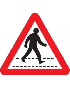 Pedestrians Crossing Ahead Reflective Traffic Signs | 600mm Triangle | 3mm Aluminium Composite (Class R2 Permanent)