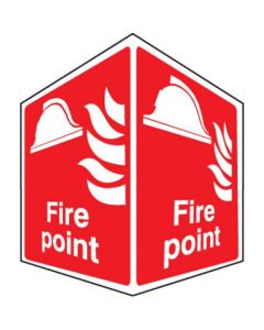 Fire Point Projecting Sign | Rigid Plastic | 150mm x 200mm