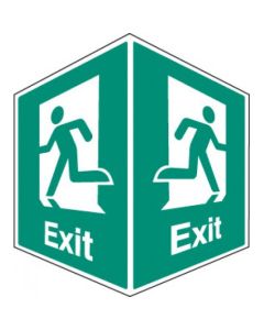 Exit Sign With Running Man Projecting Signs