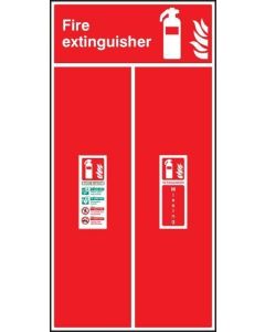 Foam Spray Fire Extinguisher Location Boards | 450mm x 900mm | Rigid Plastic