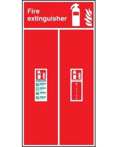 Dry Powder Fire Extinguisher Location Boards | 450mm x 900mm | Rigid Plastic