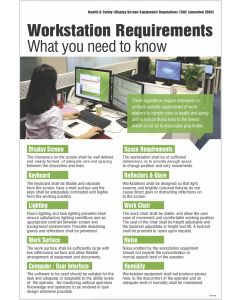 Display Screen Equipment Regulations 1992 Poster | 400mm x 600mm | Rigid Plastic