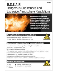 DSEAR Poster (Dangerous Substances & Explosive Atmosphere Regulations) | 400mm x 600mm | Rigid Plastic