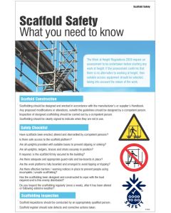 Scaffold Safety Poster | 400mm x 600mm | Rigid Plastic