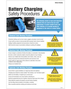 Battery Charging Safety Poster | 400mm x 600mm | Rigid Plastic