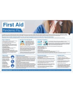 First Aid Pandemic Flu Poster | 594mm x 420mm | Synthetic Paper