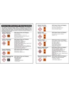 GHS Symbols Pocket Guides - Pack of 10 | 75mm x 90mm | Laminated Cover