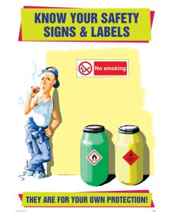 Know Your Safety Signs & Labels Poster | 510mm x 760mm | Synthetic Paper