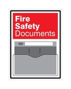 Fire Safety Document Display Printed on 10mm Foam PVC with Clear Polystyrene Document Holder | 450mm x 600mm