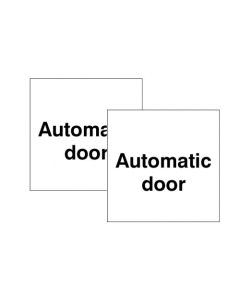 Automatic Door Double Sided Window Sticker | 150mm x 150mm | Face Adhesive Vinyl