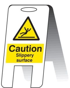 Caution Slippery Surface Plastic 'A' Board Free Standing Sign | 300mm x 600mm | Fluted Polypropylene