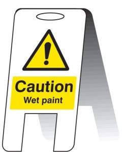 Caution Wet Paint Plastic 'A' Board Floor Free Standing Sign | 300mm x 600mm | Fluted Polypropylene