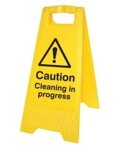 Caution Cleaning in Progress Plastic 'A' Board Floor Standing Sign | 300mm x 600mm | Polypropylene