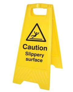 Caution Slippery Surface Plastic 'A' Board Floor Standing Sign | 300mm x 600mm | Polypropylene