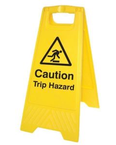 Caution Trip Hazard Plastic 'A' Board Floor Standing Sign | 300mm x 600mm | Polypropylene