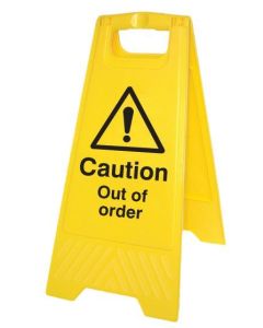 Caution Out of Order Plastic 'A' Board Floor Standing Sign | 300mm x 600mm | Polypropylene