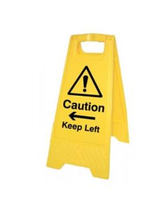 Caution Keep Left/Right Plastic 'A' Board Floor Standing Sign | 300mm x 600mm | Polypropylene