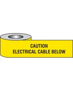 Caution Electrical Cable Below - Underground Warning Tape | 150mm x 365m (Roll) | Polythene