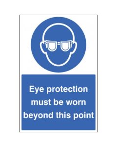 Eye Protection Must Be Worn Beyond This Point Floor Graphic | 400mm x 600mm | Polycarbonate