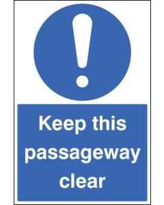 Keep This Passageway Clear Floor Graphic Safety Sign | 400mm x 600mm | Polycarbonate