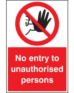 No Entry to Unauthorised Persons Floor Graphic | 400mm x 600mm | Polycarbonate