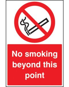 No Smoking Beyond This Point Floor Graphic | 400mm x 600mm | Polycarbonate